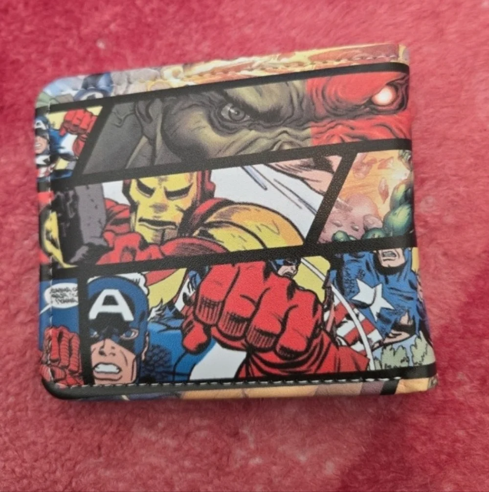 New marvel avengers anime manga leather wallet